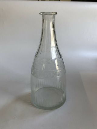 Early Cut And Etched Flint Decanter