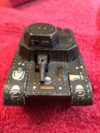 RARE GAMA DRGM Tin Litho WINDUP Military Tank c.  1950 ' s German Penny Toy Vintage 5