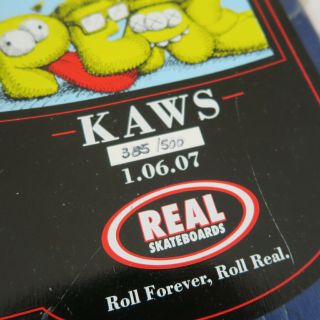 RARE REAL × KAWS 2007 Skateboard Deck Limited 385/500 Remix Project Supreme 7