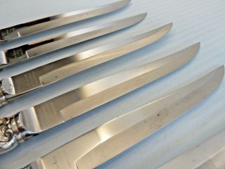 8 STERLING STEAK KNIVES W/ STAINLESS STEEL BLADES,  REED & BARTON 
