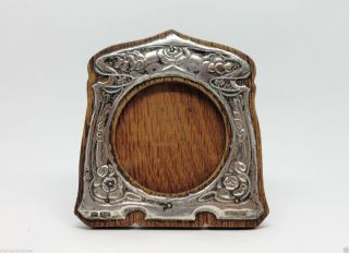 Antique Edwardian Art Nouveau Sterling Silver Photo Frame 1905