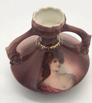 Antique Austria Signed Victorian Women Vase 2