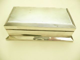 London 1924 Antique Heavy Sterling Silver Cigarette Box / Case 650 Grams