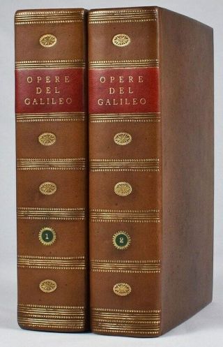 1655 Galilei Galileo Rare First Edition Of The First Collected Fine Leathr