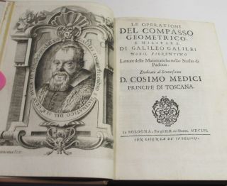 1655 GALILEI GALILEO RARE FIRST EDITION OF THE FIRST COLLECTED FINE LEATHR 8