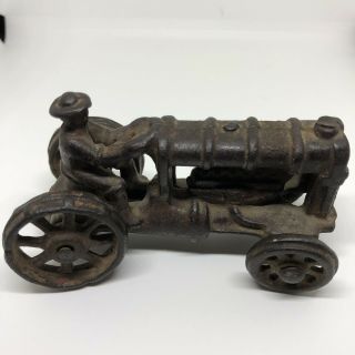 Vintage 3 1/2 " Cast Iron Hubley/arcade Fordson Tractor