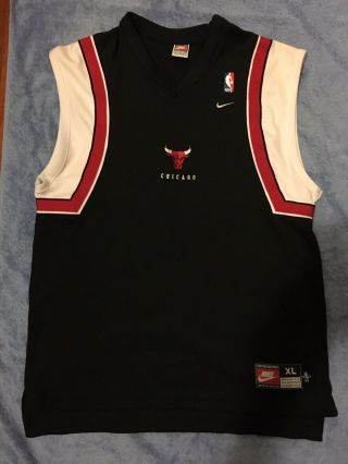 Vintage 1997 - 98 Nike Chicago Bulls Shooting Shirt Size Xl Jordan Pippen Rodman