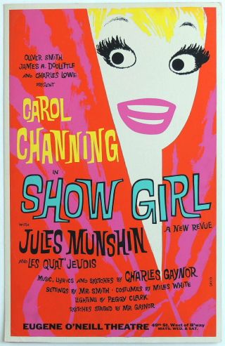 Triton Offers Rare 1961 Broadway Poster Show Girl Carol Channing Revue