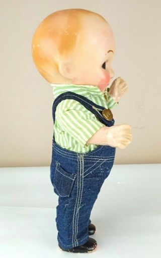 Vintage Buddy Lee Hard Plastic Doll In Lee Overalls And Shirt Marked 1949 - 1960 3