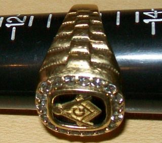 Vintage Mens 10k Gold Ring Diamonds Onyx Stone Size 13