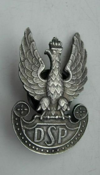 Polish Poland Wwii Dsp Hat Cap Eagle Badge