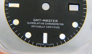Vintage Rolex GMT - MASTER 1675 MK1 Long E Matte Black Watch Dial 1960 ' s 3