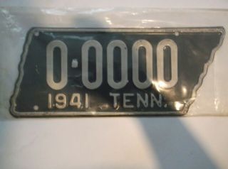 Antique Tennessee 1941 Sample License Plate