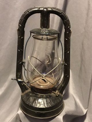 Vintage Black Dietz Monarch York Ny Usa Railroad Lantern Lamp W/ Handle