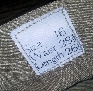 Woman’s Khaki Cotton WAC W.  A.  A.  C.  Skirt 28 - 1/2 Inch Waist,  26 Inch Long 7