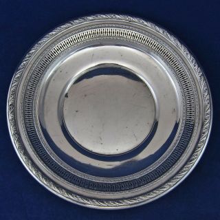 Wallace Antique Sterling Silver 9 - 1/4 " Plate 4056 - 3 Repousse Pierced Dish 202g