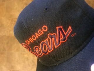 Vintage 90s Chicago Bears Black Sports Specialties Snapback Hat Griswold RARE 6