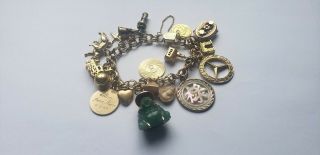 Vintage Chain Bracelet Ar 1/2012 K,  4 Or More 14k Gold Charms