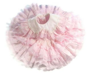 Lilo Girls Dress Party Pagent Ruffled Lace Pink Vintage Style Size 2 Made In Usa