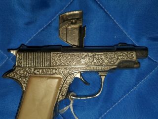 Vintage Hubley Hawk Toy Cap Gun Pistol W/ White Pearl Grips