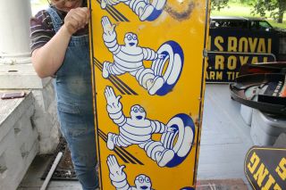 Rare Large Vintage 1930s Michelin Man Tires Gas Station 71 
