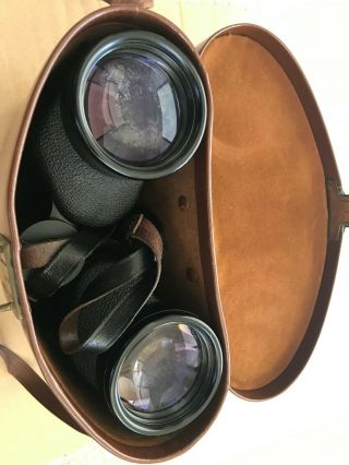 Carl Zeiss 8 X 50 Vintage Binoculars in Leather Case 4
