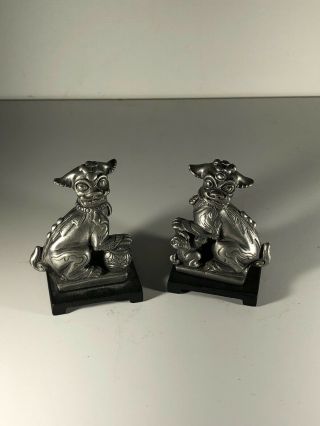 Miniature Pewter Fu Dogs 2 "