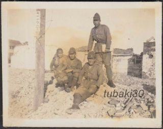 14 Japan Naval Landing Forces 1930s Photo Soldiers And A Chinese Boy Nanjing