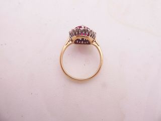 18ct gold ruby diamond Victorian style ring 18k 750 3