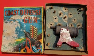 VERY RARE 1942 Baldwin Manufacturing COAST DEFENSE GUN w Orig Box - Made in USA 2