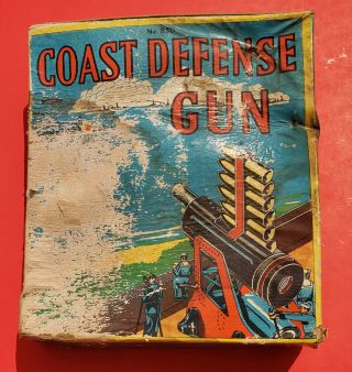 VERY RARE 1942 Baldwin Manufacturing COAST DEFENSE GUN w Orig Box - Made in USA 3