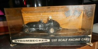 Very Rare Vtg 1960s Strombecker Slot / Midget Racing Car 1/32 Scale Orig.  Box