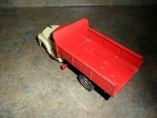 Japan SSS Friction Dump Truck Tin Litho Friction Toy NMINT 3