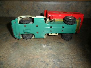 Japan SSS Friction Dump Truck Tin Litho Friction Toy NMINT 4