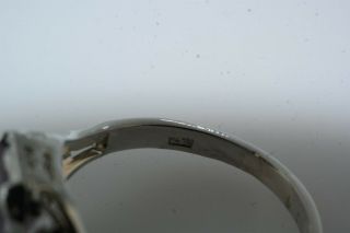 Deco Vintage Amethyst 14k White Gold Filigree Ring 6