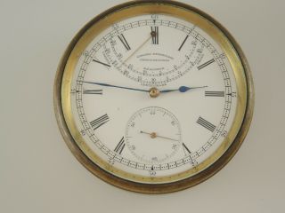 Ultra Rare Chronometer Movement W/ Spherical Hairspring And Thermometer C1860