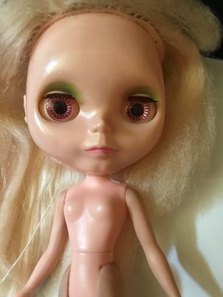 Vintage 1972 Kenner Blythe Blonde Doll 7 Line w/Tagged Dress 10