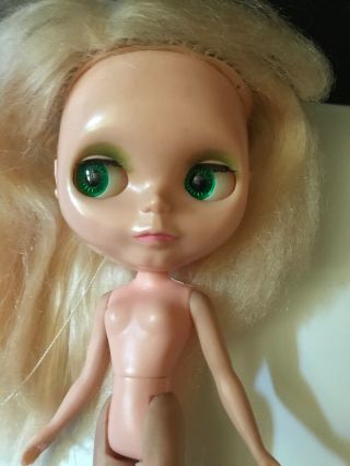 Vintage 1972 Kenner Blythe Blonde Doll 7 Line w/Tagged Dress 9