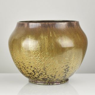Unique Art Nouveau Pottery Planter Cachepot By Sarreguemines Crystalline Glaze
