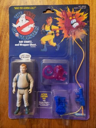 Vintage Rare 1986 The Real Ghostbusters Ray Stantz And Wrapper Ghost