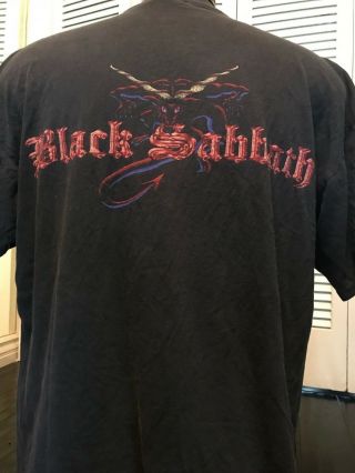 VTG 90 ' s Black Sabbath Tour Shirt Sz XL Rock Metal Priest Dio Metallica Ozzy Sin 2