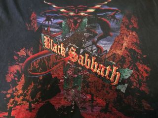 VTG 90 ' s Black Sabbath Tour Shirt Sz XL Rock Metal Priest Dio Metallica Ozzy Sin 3