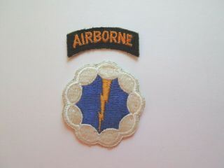Ww 2 Cut - Edge Us Army 9th Airborne Division Shoulder Patch (ghost)