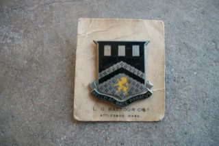 Wwii Us Di Infantry Bello Ac Pace Paratus Inf Insignia Crest Pin