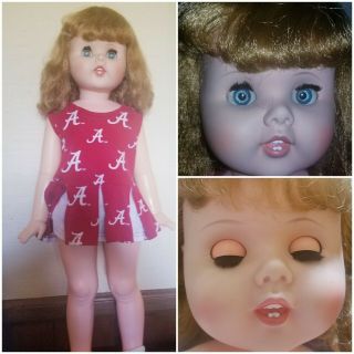 Vtg 1960 American Character Doll Toodles 30 " Little Girl