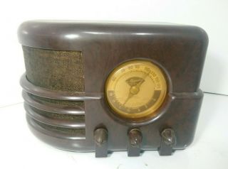 Vintage Art Deco Majestic Usa Bakelite Case Tube Radio Bullet Knobs - Read Desc.