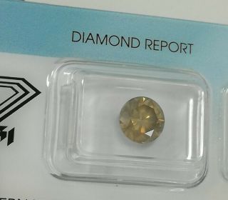 2.  08 Cts Very Rare IGI Certified Natural Fancy Yellow Brown Color Diamond 5