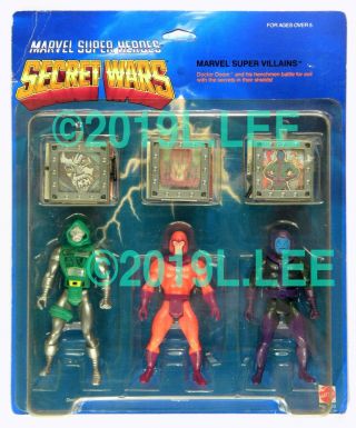 Mattel 1984 Marvel Heroes Secret Wars Villains 3 - Pack Rare