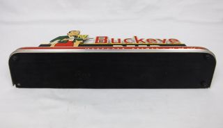 Vintage Buckeye Beer Cash Register Display Sign 1940 ' s Metal Chrome Wood RARE 8
