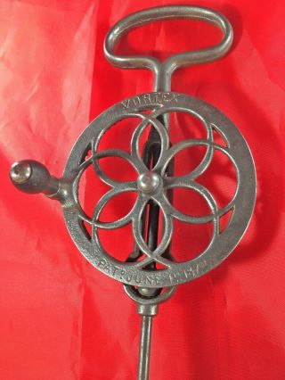 EXTREMELY RARE VORTEX EGGBEATER,  MIXER,  WHIP_PATENTED JUNE 4,  1878 7